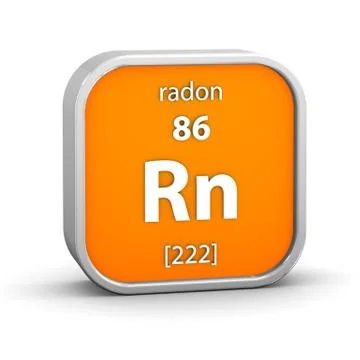 Radon material sign Stock Photos
