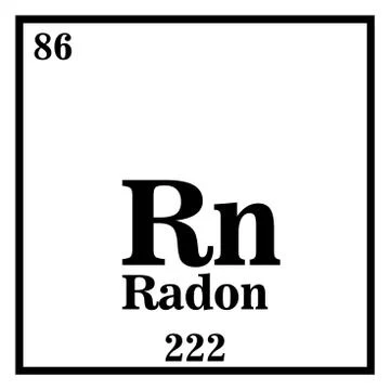 Radon Periodic Table of the Elements Vector illustration eps 10 Stock Illustration