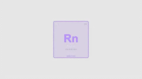 Radon Rn Periodic Table Element Tile Labeled Animation Video Overlay Alpha 4K Stockbeeldmateriaal 339366802