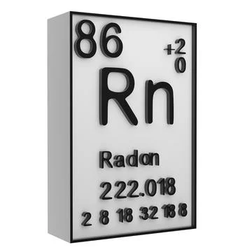 Radon,Phosphorus on the periodic table of the elements on white blackground.. Stock Illustration