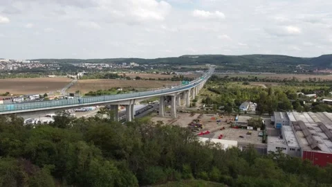 Radotínský Most / Radotin Bridge Stock Footage