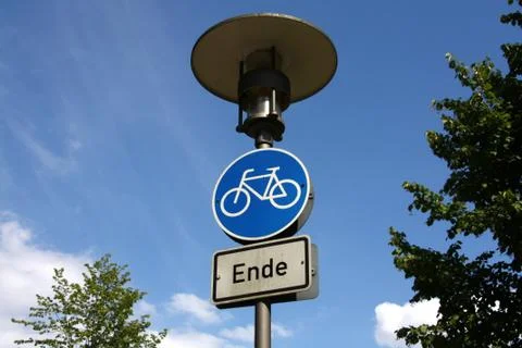 Radweg Ende Stock Photos