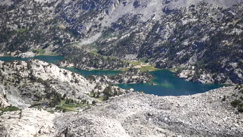 Rae Lakes View From Above Stock Footage 137559817
