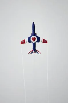 RAF Hawk T1 in flight 스톡 사진