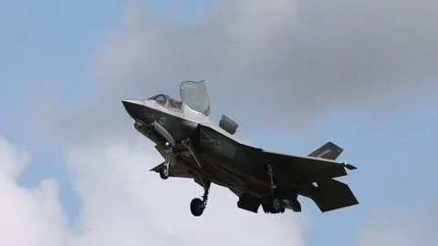 RAF Lockheed Martin F-35B Lightning II Stock Footage 260133493