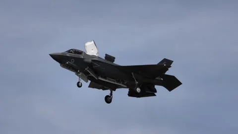 RAF Lockheed Martin F-35B Lightning II Stock Footage 260265762