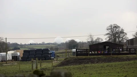 RAF Menwith Hill Stock Footage 98684683