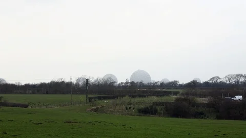 RAF Menwith Hill Stock Footage 98684766