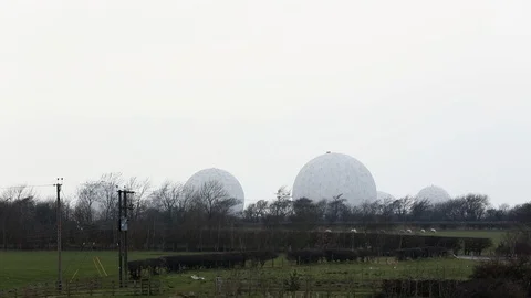 RAF Menwith Hill Stock Footage 98684796