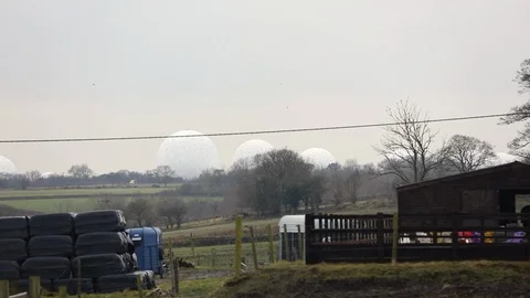 RAF Menwith Hill Stock Footage 98684959
