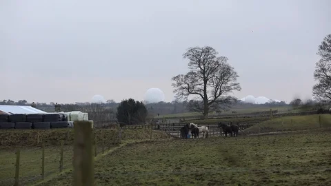 RAF Menwith Hill Stock Footage 98684998