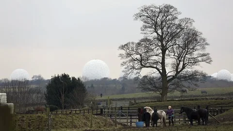 RAF Menwith Hill Stock Footage 98685058