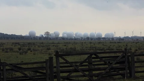 RAF Menwith Hill Stock Footage 98685569