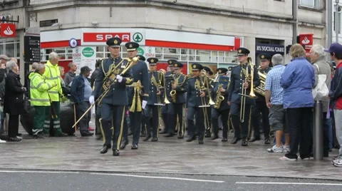 RAF &amp; navy parade Video stock 7731386