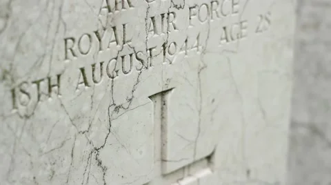 RAF Pilot Tombstone Stock Footage 46124806
