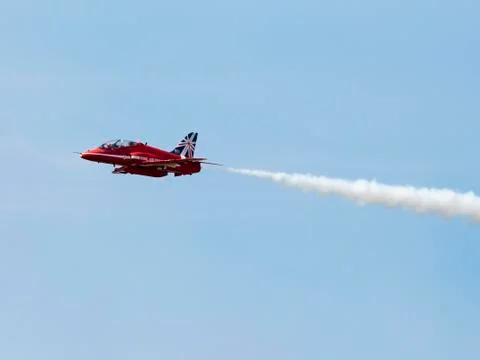 RAF Red Arrows in BAE Hawk T1 trainers Stock Photos