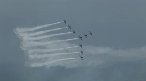 RAF Red Arrows 스톡 동영상 66557789