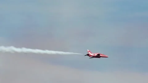 RAF Red Arrows, Hawk T1A, Air Show, Sky Aerobatic Team, Plane acrobatics Stock Footage 150157454