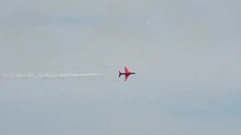 RAF Red Arrows, Hawk T1A, Air Show, Sky Aerobatic Team, Plane acrobatics Stock Footage 150157508