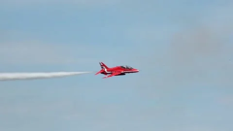 RAF Red Arrows, Hawk T1A, Air Show, Sky Aerobatic Team, Plane acrobatics Stock Footage 150157617