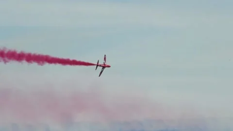 RAF Red Arrows, Hawk T1A, Air Show, Sky Aerobatic Team, Plane acrobatics Stock-Footage 150157675