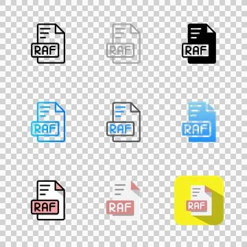 Raf set of Document icons with innovative file symbols Stock Illustration