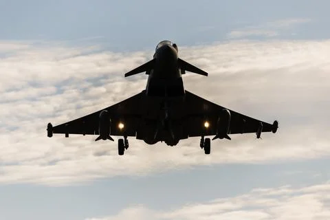 RAF Typhoon silhouette Stock Photos