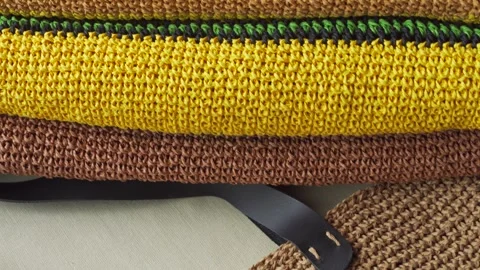 Raffia bags Video stock 290005743
