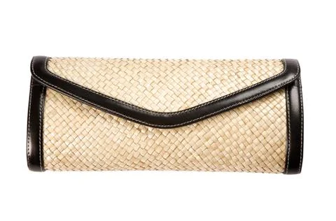 Raffia handbag Stock Photos