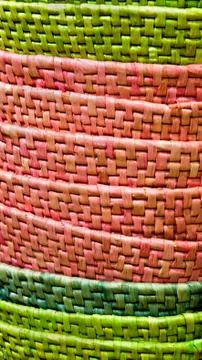 Raffia texture Stock Photos