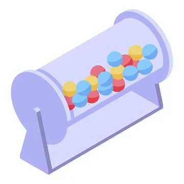 Raffle box icon isometric vector. Reward wheel 库存插图