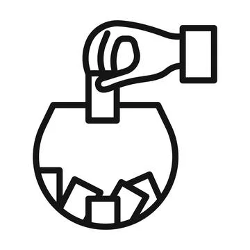 Raffle icon mark in filled style Stock Illustration