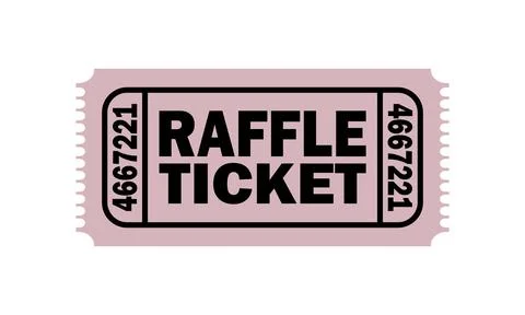 Raffle ticket isolated on a white background Stock-Illustration