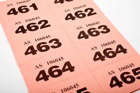 Raffle Tickets Foto stock
