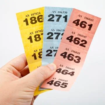 Raffle tickets Stock Photos