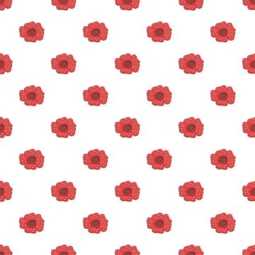 Rafflesia flower repeating pattern, botanical nature design Stockillustratie