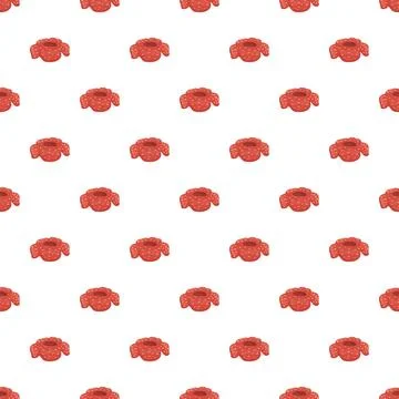 Rafflesia flower repeating pattern on white background Stock Illustration