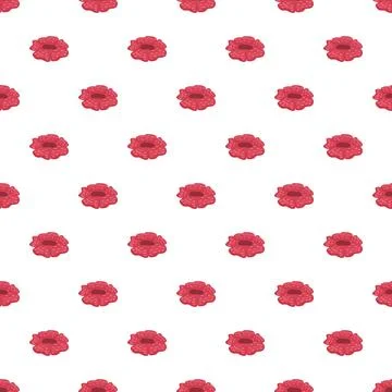 Rafflesia flower seamless pattern with tropical red blooms Stock Illustration
