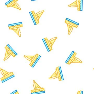 Raft boat vector seamless pattern flat Stock Illustration