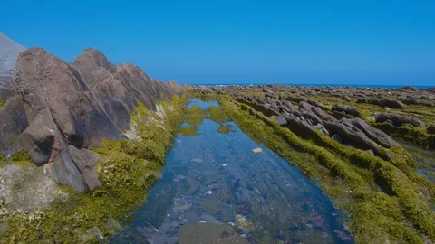 Raft of seawater in the Flysch Stock Footage 112295203