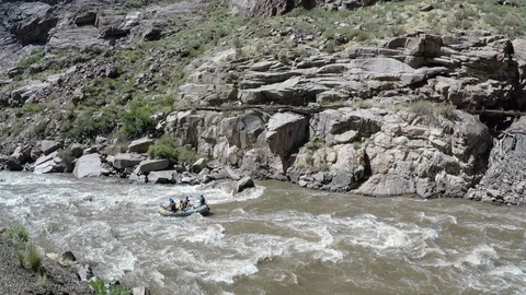 Rafters on the Arkansas River Stock Footage 110998772