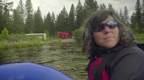 Rafters get ready to dock Stock Footage 59737801