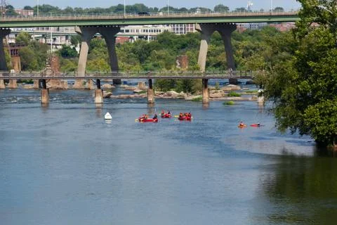 Rafters on the James River Stock Photos