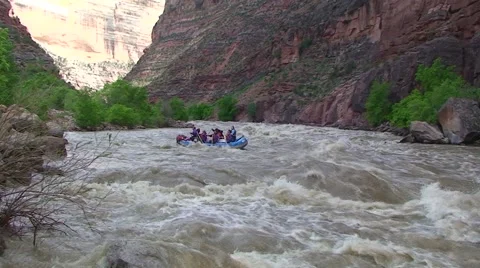 Rafters Power Through Rapids Vídeo Stock 54601598