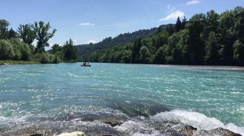 Rafting on the Aare river Video stock 64911725