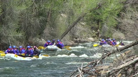 Rafting down the Arkansas River 動画素材 54601617