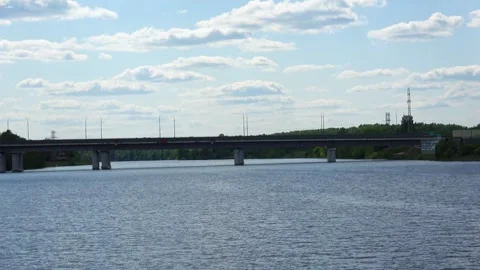 Rafting down the river on a motor ship Stock Footage 252742126