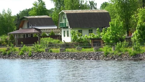 Rafting down the river on a motor ship Stock Footage 252743384