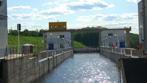 Rafting down the river on a motor ship Stock Footage 252744345