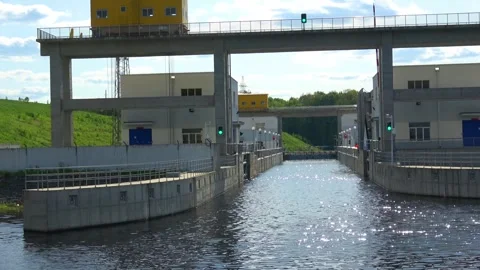 Rafting down the river on a motor ship Stock Footage 252744348